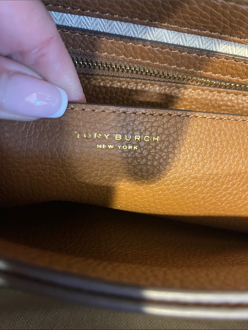 Tory Burch Britten Satchel with Crossbody in Tan - Picture 9 of 10